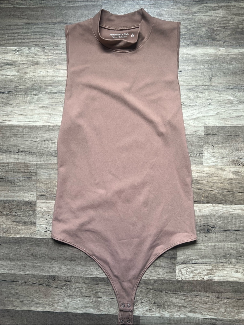 Abercrombie & Fitch Nude Mock Neck Bodysuit- M